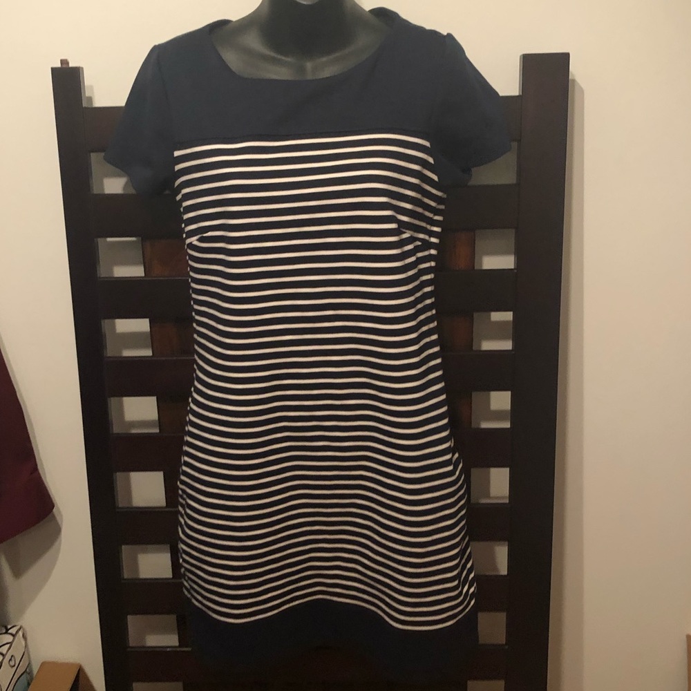 Navy Striped Dress